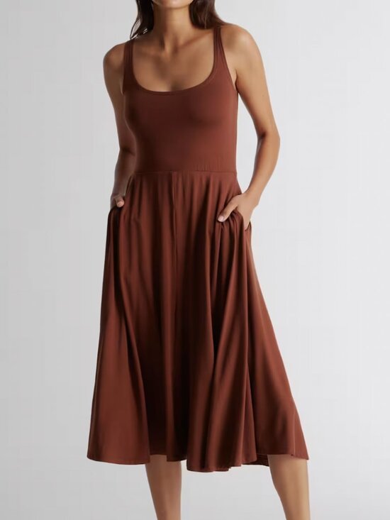 Quince Dresses & Skirts - Quince Tencel Jersey Fit & Flare Dress (S)